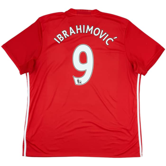 2016-17 Manchester United Home Shirt Ibrahimovic #9 - 8/10 - (XXL)