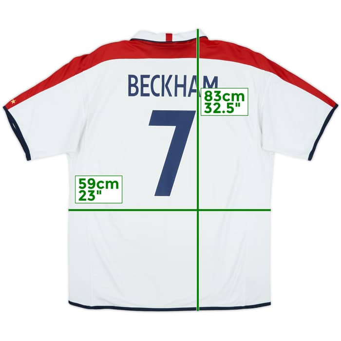 2003-05 England Home Shirt Beckham #7 - 5/10 - (XXL)