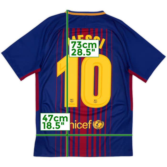 2017-18 Barcelona Home Shirt Messi #10 - 10/10 - (S)