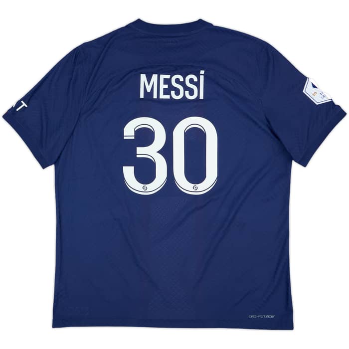 2022-23 Paris Saint-Germain Authentic Home Shirt Messi #30 - 9/10 - (XL)