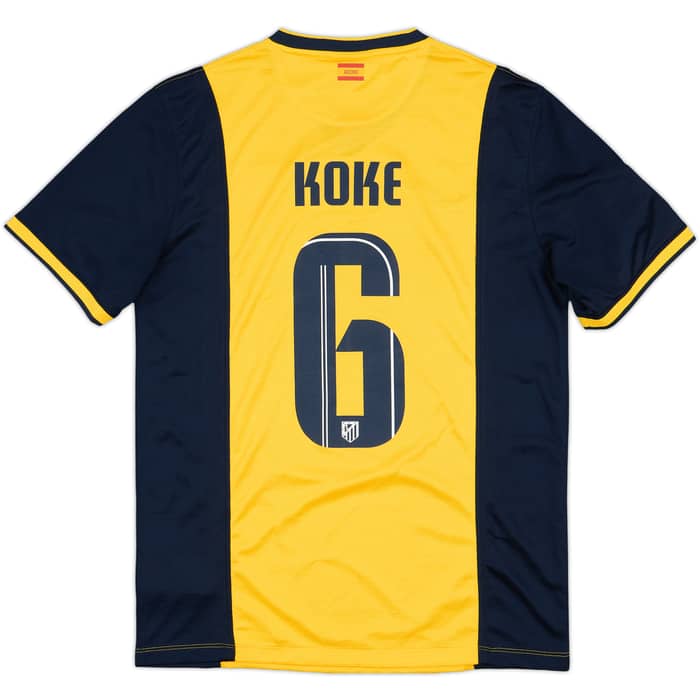 2013-14 Atletico Madrid Away Shirt Koke #6 - 7/10 - (M)