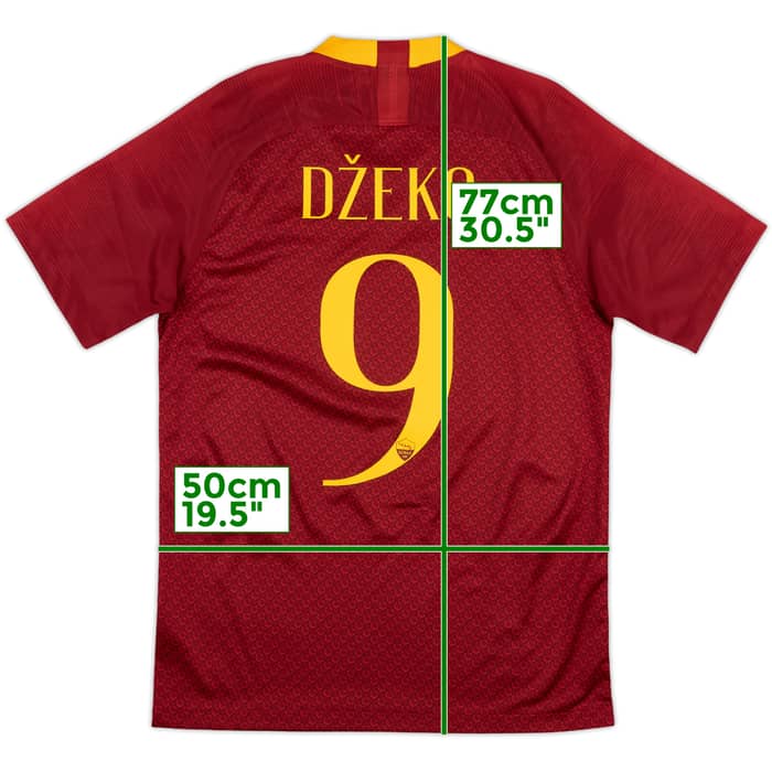 2018-19 Roma Home Shirt Dzeko #9 - 10/10 - (S)