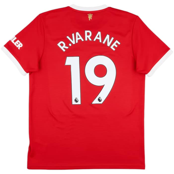 2021-22 Manchester United Home Shirt Varane #19 - 9/10 - (L)