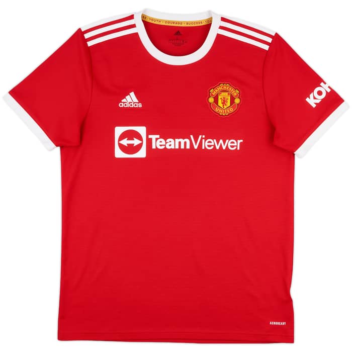 2021-22 Manchester United Home Shirt Varane #19 - 9/10 - (L)