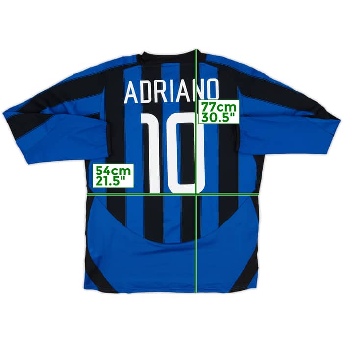 2003-04 Inter Milan Home L/S Shirt Adriano #10 - 9/10 - (L)