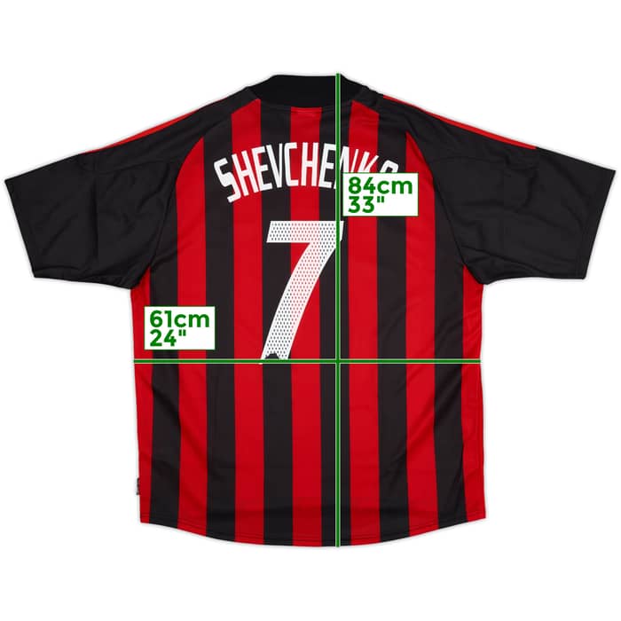 2002-03 AC Milan Home Shirt Shevchenko #7 - 5/10 - (XL)