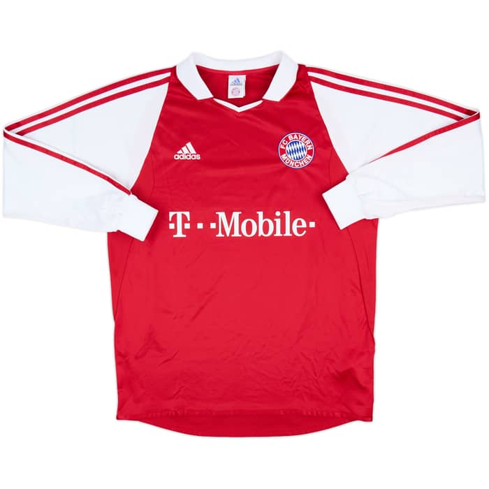 2003-04 Bayern Munich Home L/S Shirt Ballack #13 - 9/10 - (M)