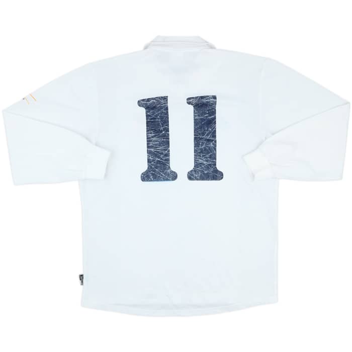 2002-03 Real Madrid Match Issue Centenary Home L/S Shirt #11