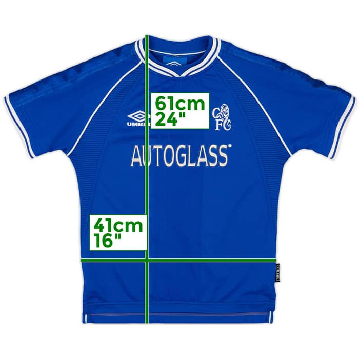 1999-01 Chelsea Home Shirt - 9/10 - (M.Boys)