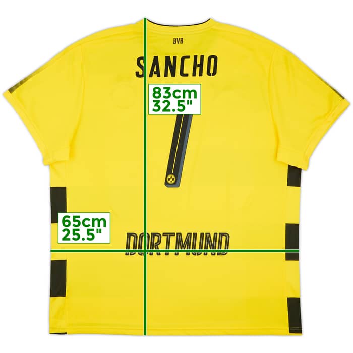2017-18 Borussia Dortmund Home Shirt Sancho #7 - 9/10 - (3XL)