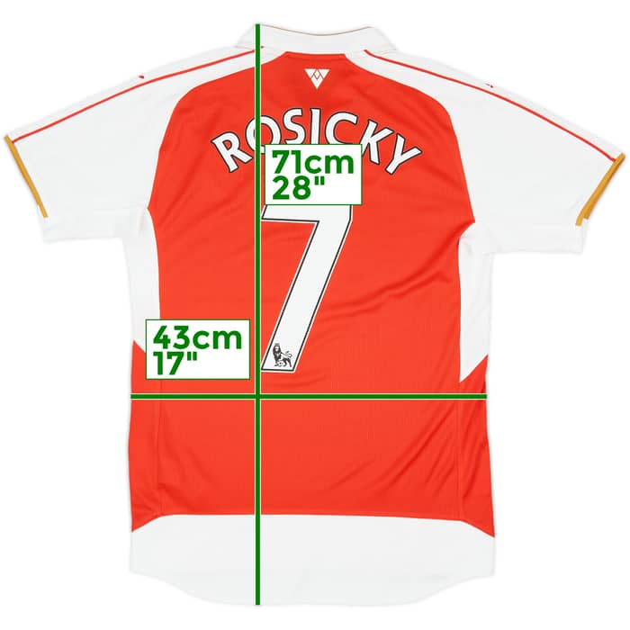 2015-16 Arsenal Home Shirt Rosicky #7 - 7/10 - (XS)