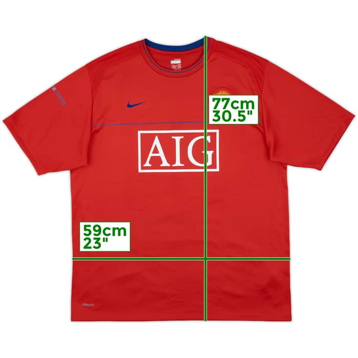 2008-09 Manchester United Nike Training Shirt - 9/10 - (XL)