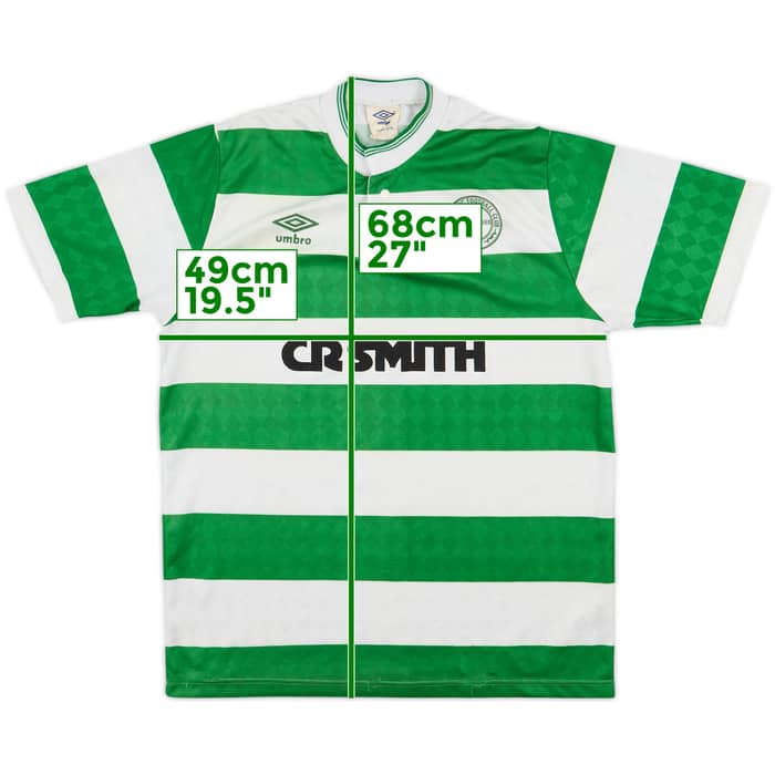 1987-89 Celtic Centenary Home Shirt - 8/10 - (S)