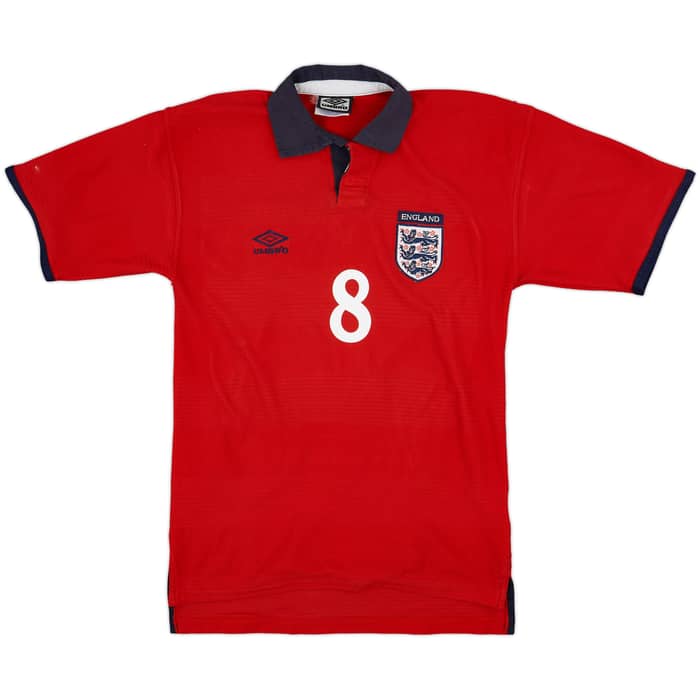 1999-01 England Away Shirt Scholes #8 - 8/10 - (XL)