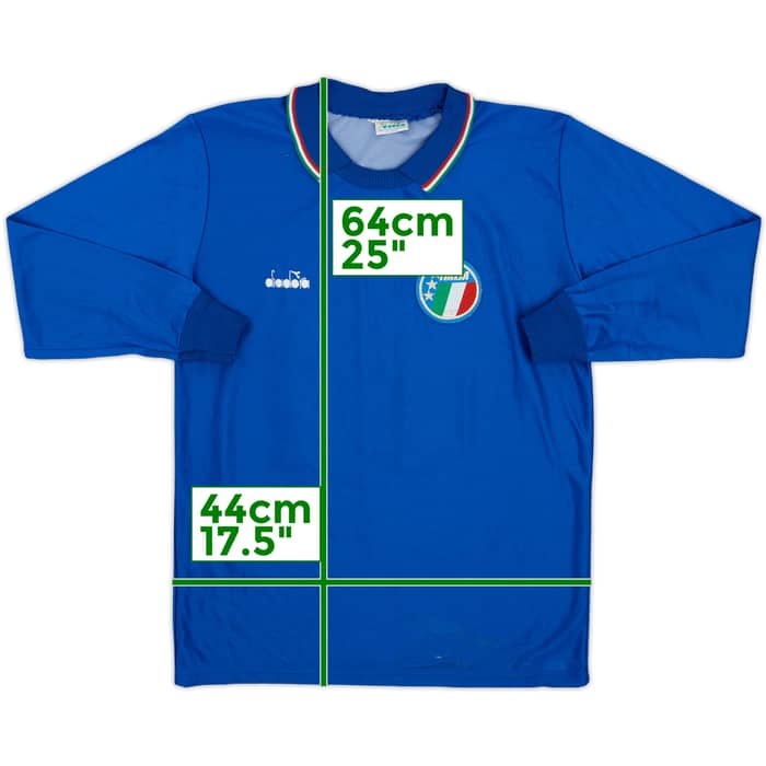 1986-88 Italy Home L/S Shirt #15 - 6/10 - (Y)