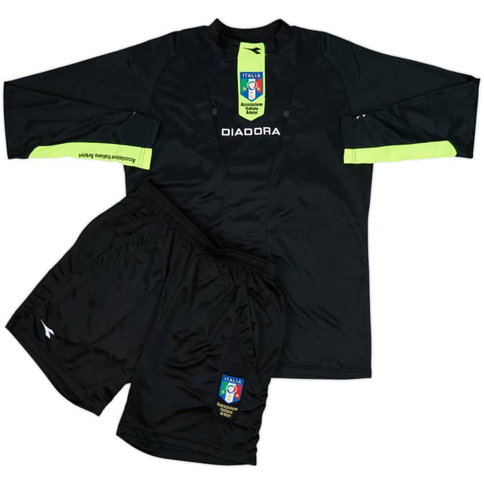 2009-10 Italy Diadora Referee Shirt & Shorts - 10/10 - (S)