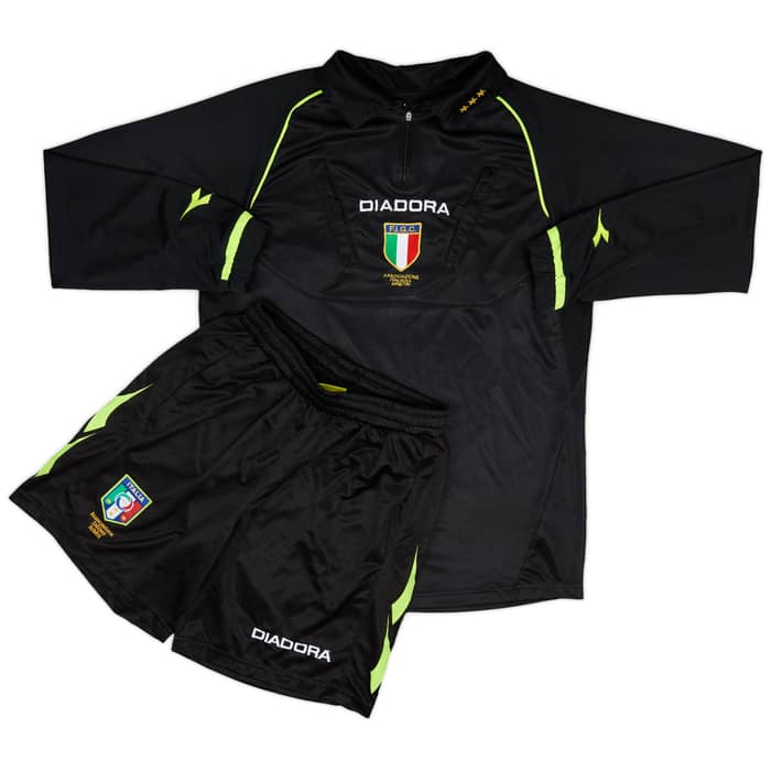 2000s Italy Diadora Referee L/S Shirt & Shorts - 9/10 - (L)