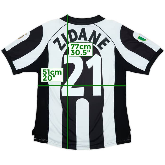 1997-98 Juventus Centenary Home Shirt Zidane #21 - 6/10 - (L)
