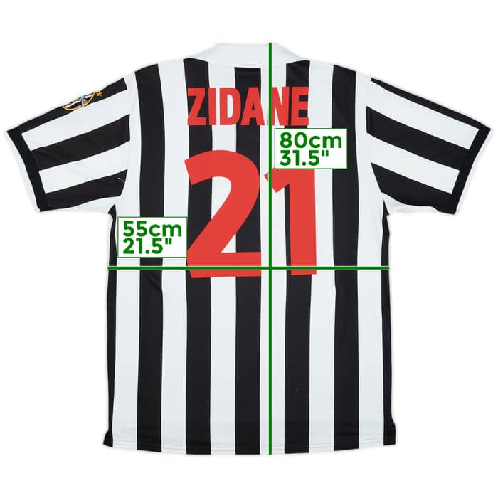 1998-99 Juventus Home Shirt Zidane #21 - 9/10 - (L)