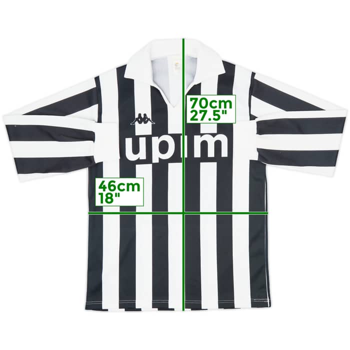 1991-92 Juventus Basic Home L/S Shirt - 6/10 - (M)