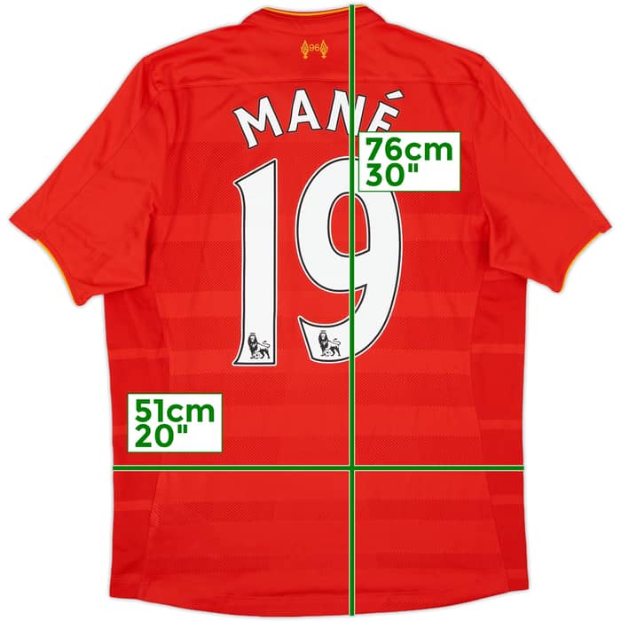 2016-17 Liverpool Home Shirt Mane #19 - 8/10 - (M)