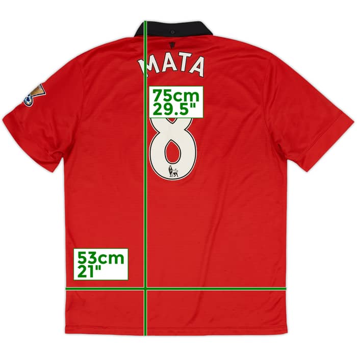 2013-14 Manchester United Home Shirt Mata #8 - 5/10 - (L)