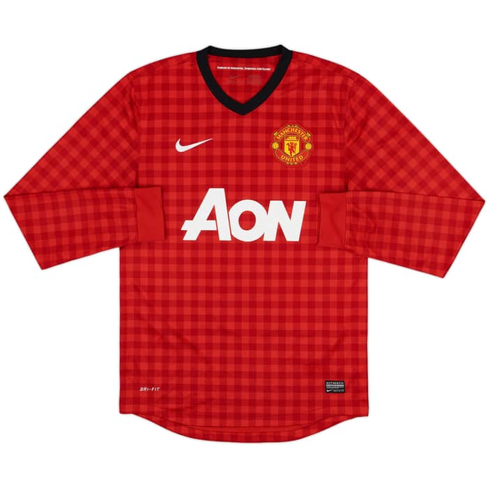 2012-13 Manchester United Home L/S Shirt Rooney #10 - 6/10 - (S)