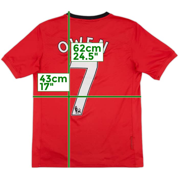 2009-10 Manchester United Home Shirt Owen #7 - 6/10 - (XL.Boys)