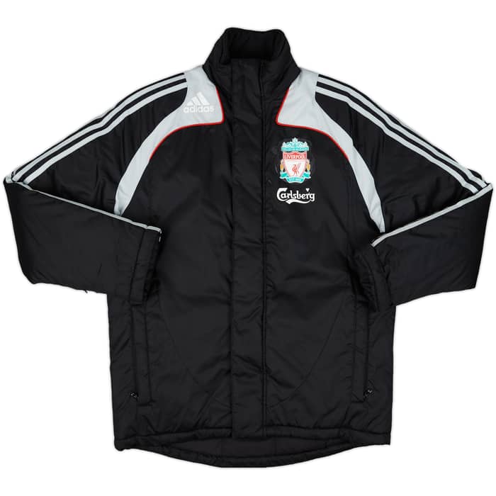 2008-09 Liverpool adidas Padded Bench Coat - 6/10 - (XL.Boys)