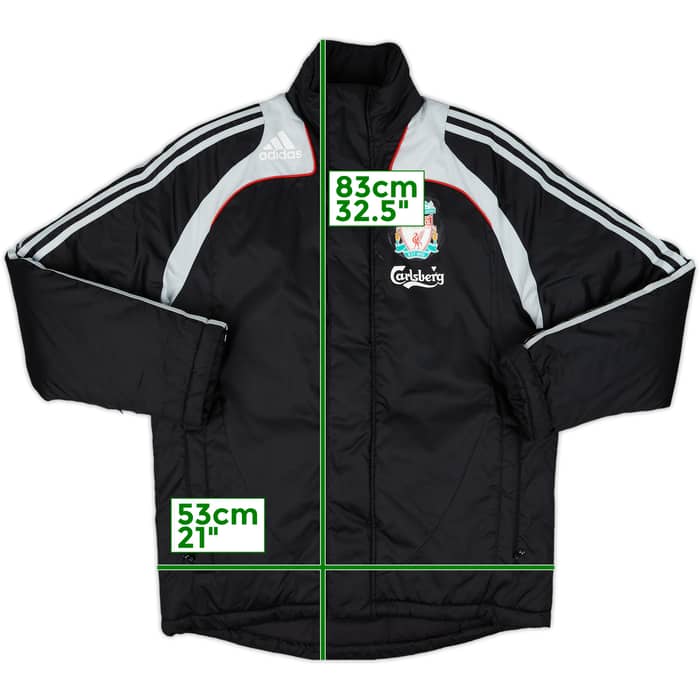 2008-09 Liverpool adidas Padded Bench Coat - 6/10 - (XL.Boys)