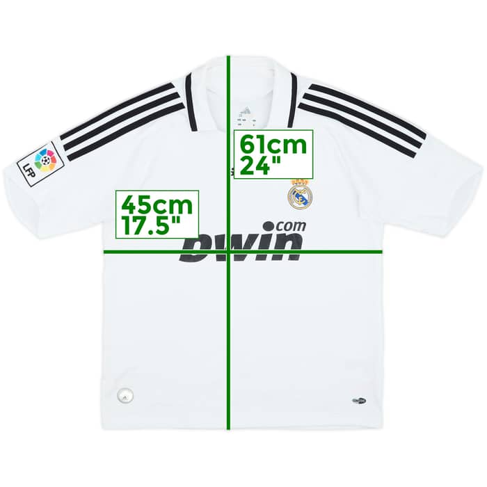 2008-09 Real Madrid Home Shirt - 5/10 - (M.Boys)
