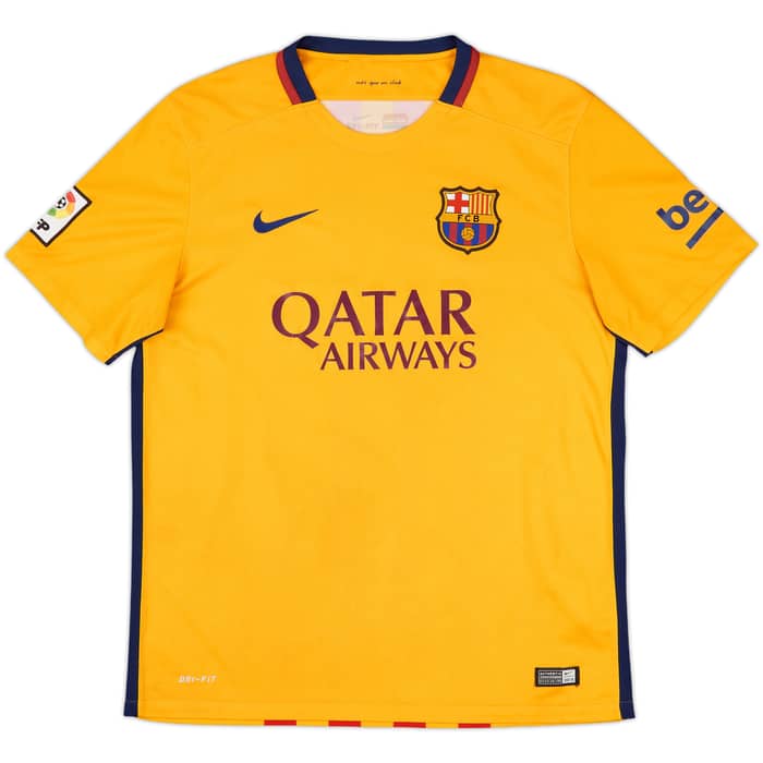 2015-16 Barcelona Away Shirt Suarez #9 - 7/10 - (L)