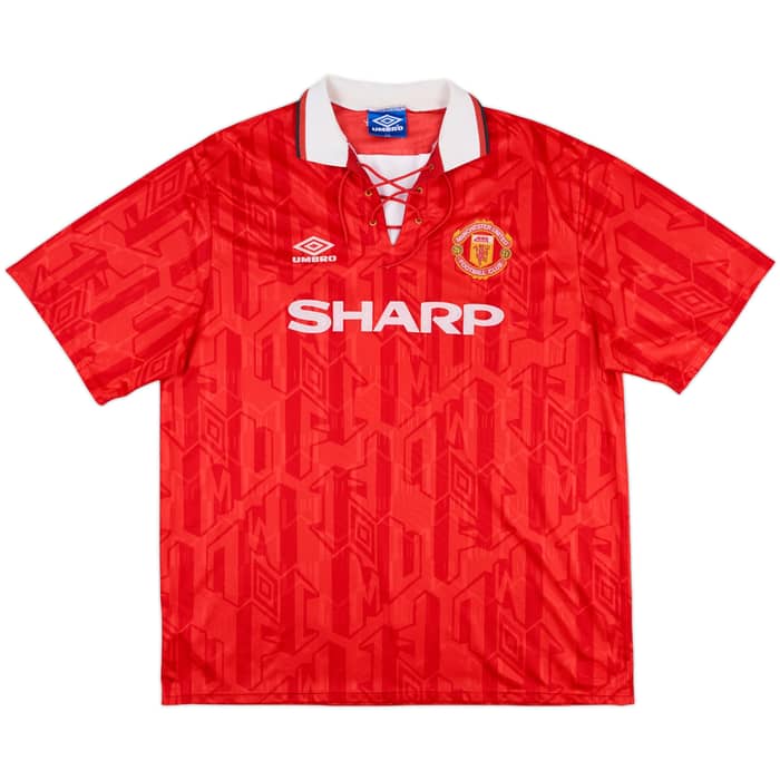 1992-94 Manchester United Home Shirt Cantona #7 - 7/10 - (XXL)