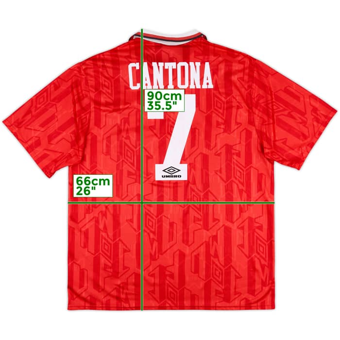 1992-94 Manchester United Home Shirt Cantona #7 - 7/10 - (XXL)