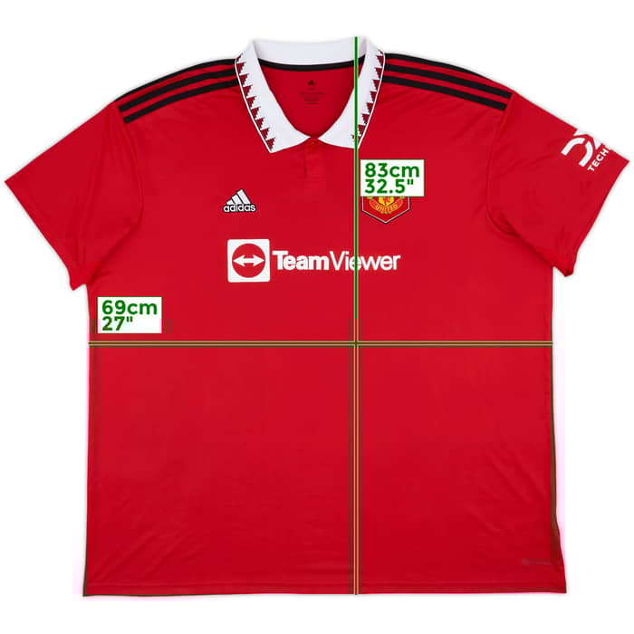 2022-23 Manchester United Home Shirt - 8/10 - (4XL)