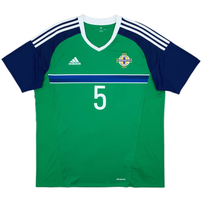 2016-17 Northern Ireland Home Shirt J.Evans #5 - 6/10 - (S)