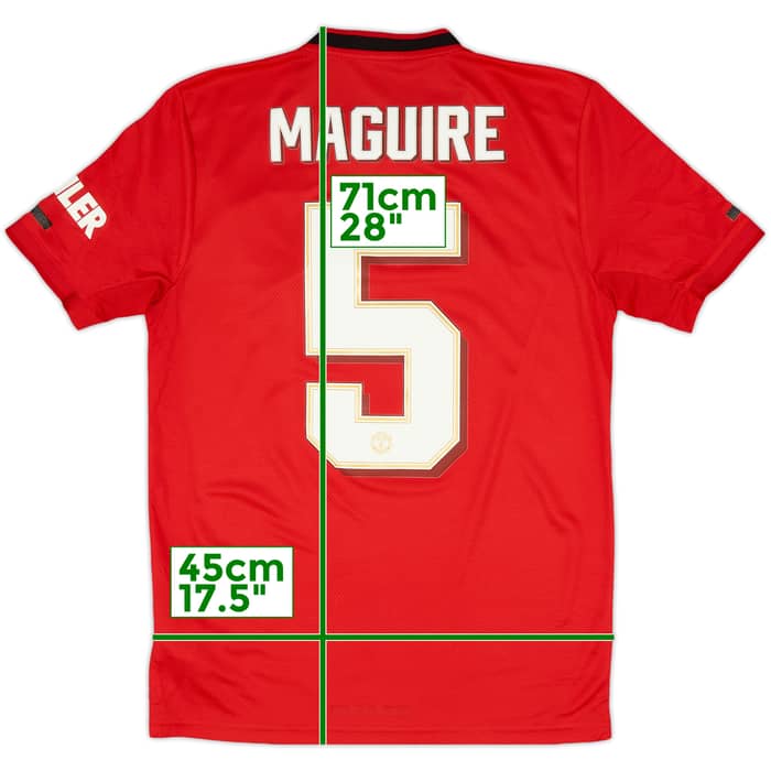 2019-20 Manchester United Home Shirt Maguire #5 - 7/10 - (S)