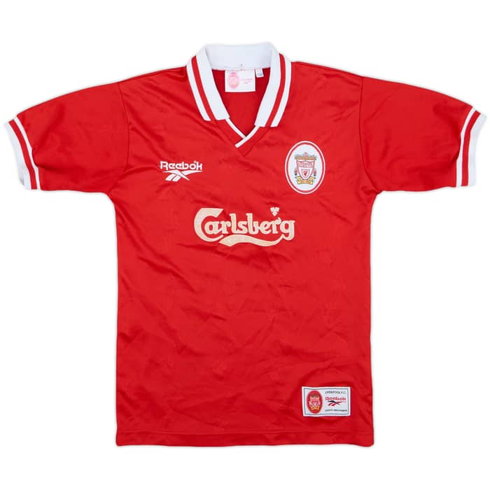 1996-98 Liverpool Home Shirt - 7/10 - (Y)