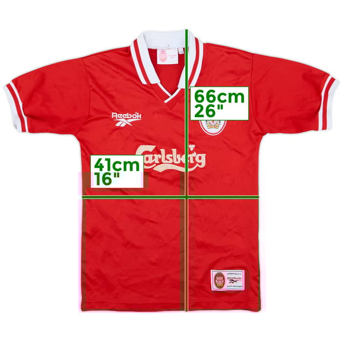 1996-98 Liverpool Home Shirt - 7/10 - (Y)