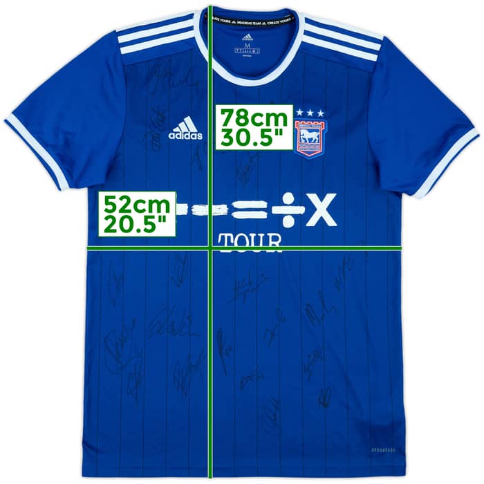 2021-22 Ipswich Match Issue Squad Signed Home Shirt #7