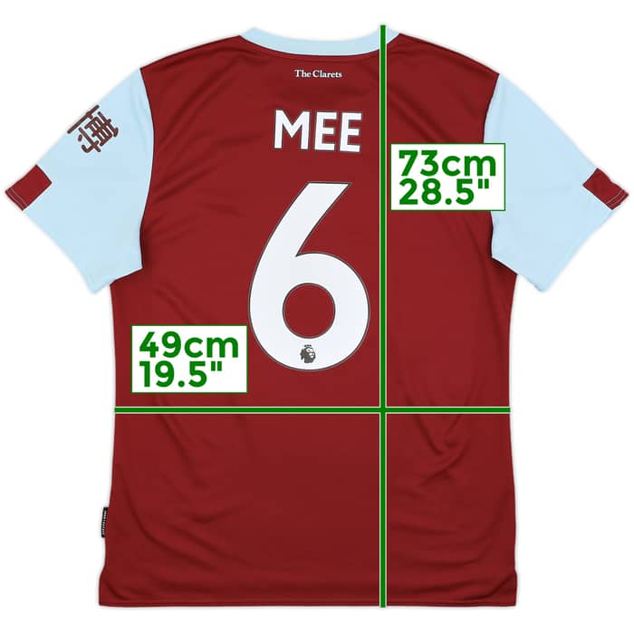 2019-20 Burnley Home Shirt Mee #6 - 8/10 - (M)