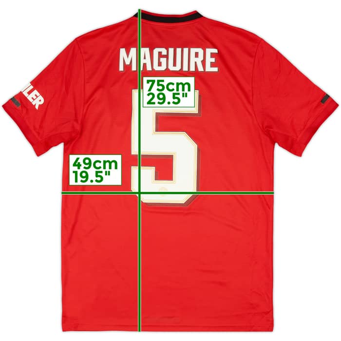 2019-20 Manchester United Home Shirt Maguire #5 - 9/10 - (M)