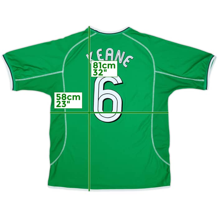 2001-03 Ireland Home Shirt Keane #6 - 7/10 - (XL)