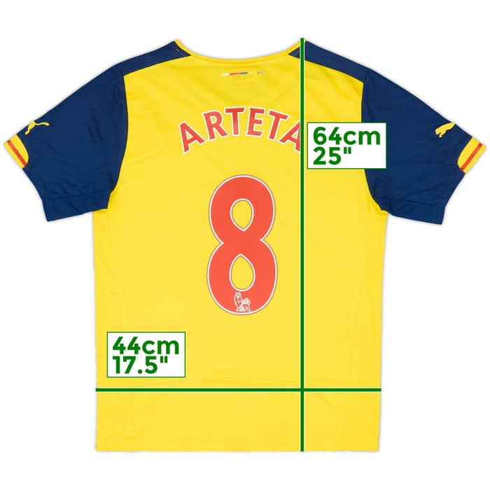 2014-15 Arsenal Away Shirt Arteta #8 - 6/10 - (S)