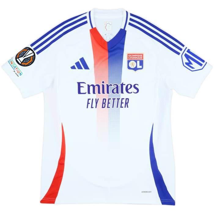 2024-25 Lyon Match Issue Europa League Home Shirt Mata #22