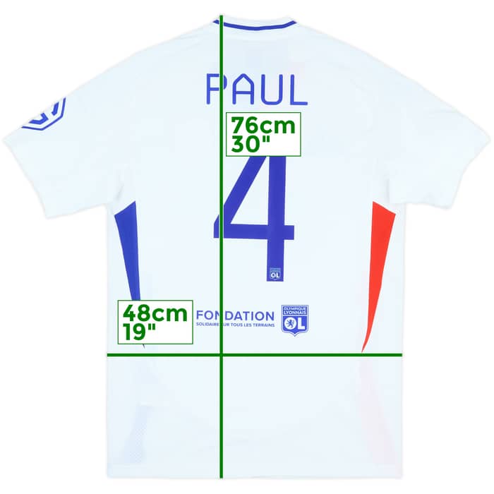 2024-25 Lyon Match Issue Europa League Home Shirt Paul #4