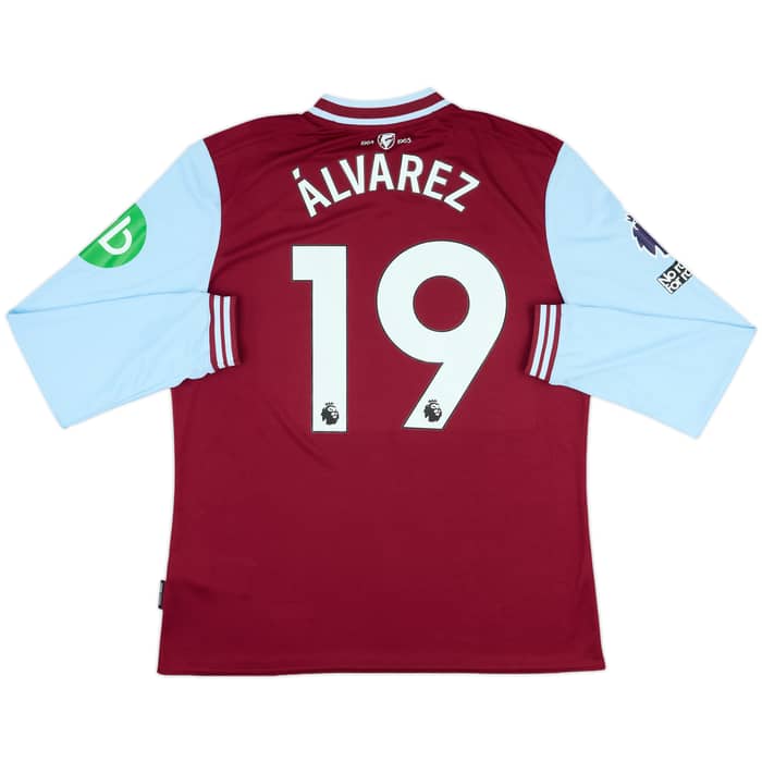 2024-25 West Ham Match Issue Home L/S Shirt Alvarez #19