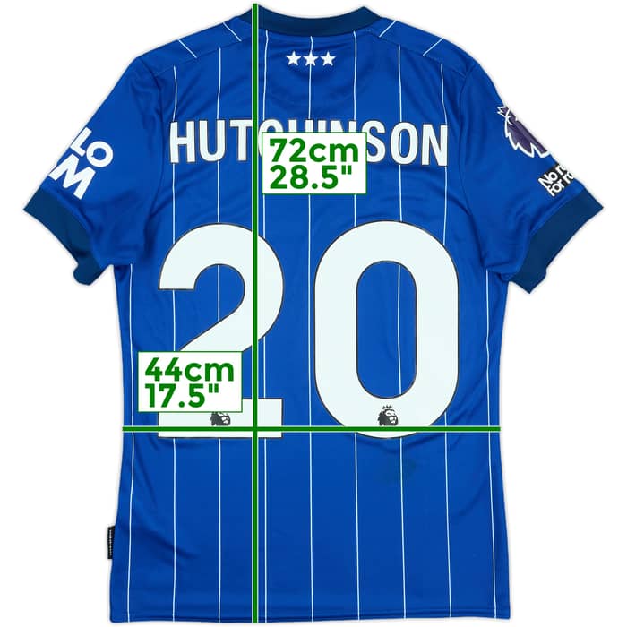 2024-25 Ipswich Match Issue Home Shirt Hutchinson #20