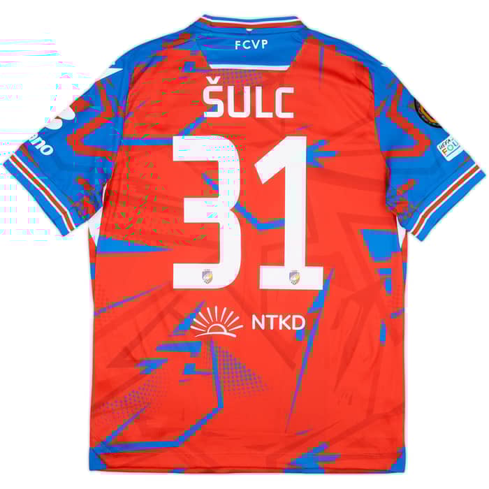 2024-25 Viktoria Plzen Match Issue Europa League Home Shirt Sulc #31