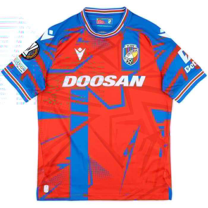 2024-25 Viktoria Plzen Match Issue Europa League Home Shirt Sulc #31
